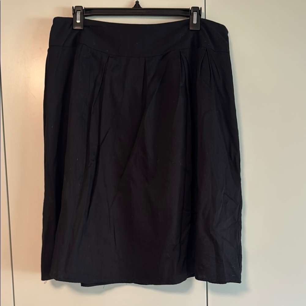 Croft & Barrow Black Pleated A-Line Skirt